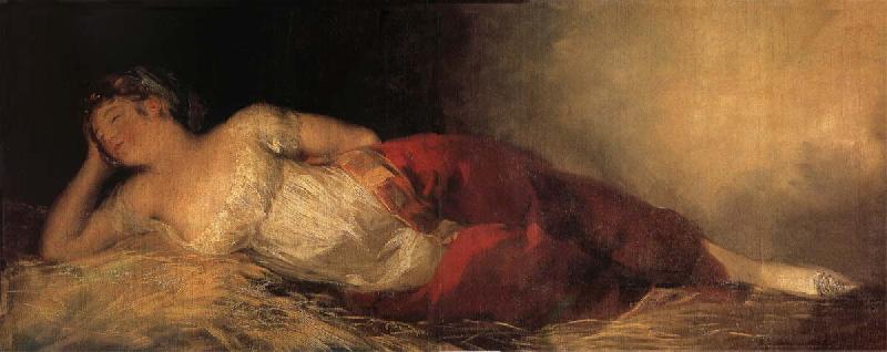 Francisco Goya Young Woman asleep Sweden oil painting art